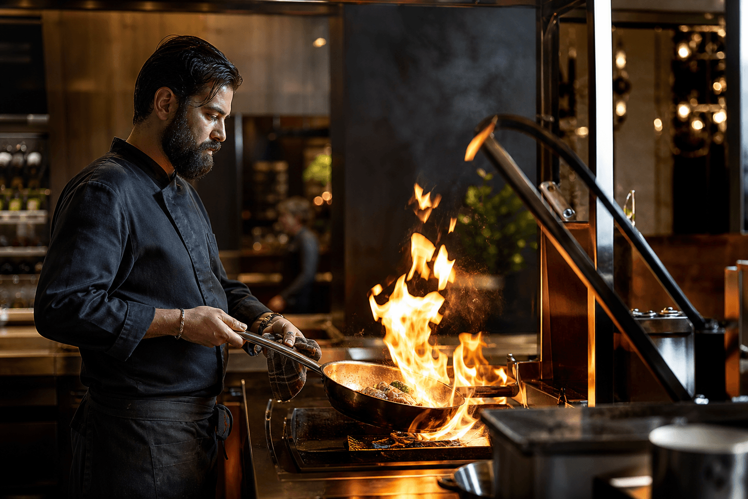 Ember & Oak Chef Cooking — View 3